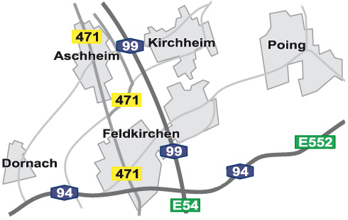 Ansicht des Einzugsgebietes der Pflegeambulanz Richard Mautner